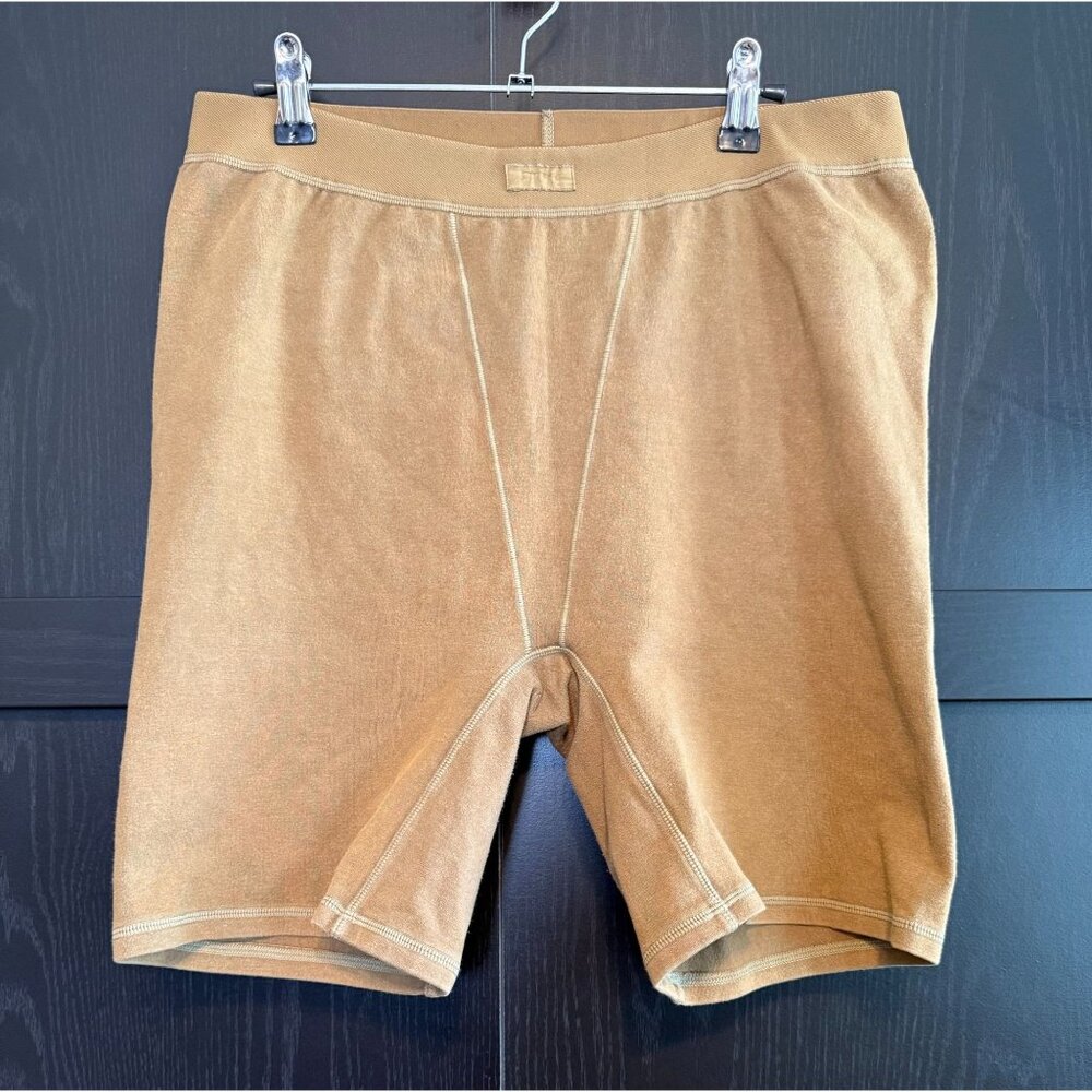 Skims Women's Outdoor Seamed Biker Shorts 2X Brown Sepia Activewear Workout